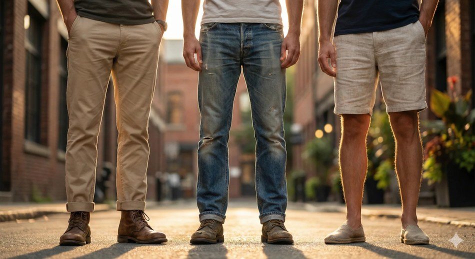 Bespoke casual trousers in a lightweight cloth