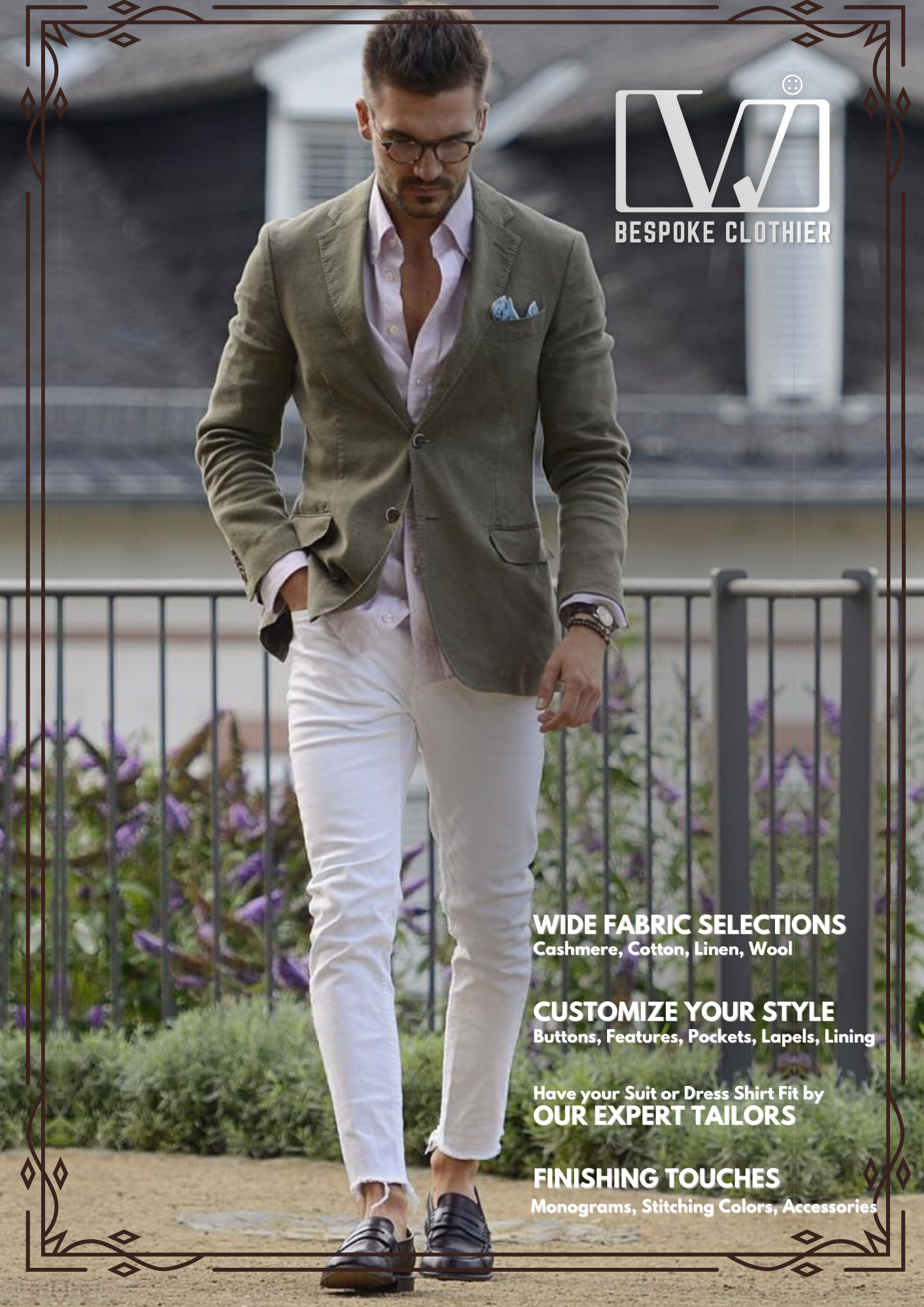 Men's soft-shouldered casual jacket